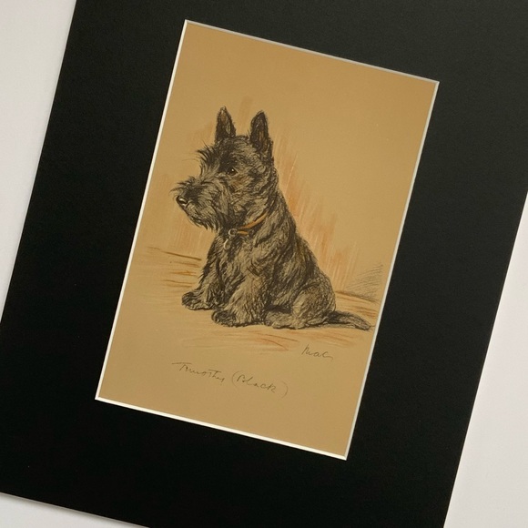 Sitting Pretty💕 Vintage Dog Artwork - Picture 4 of 5